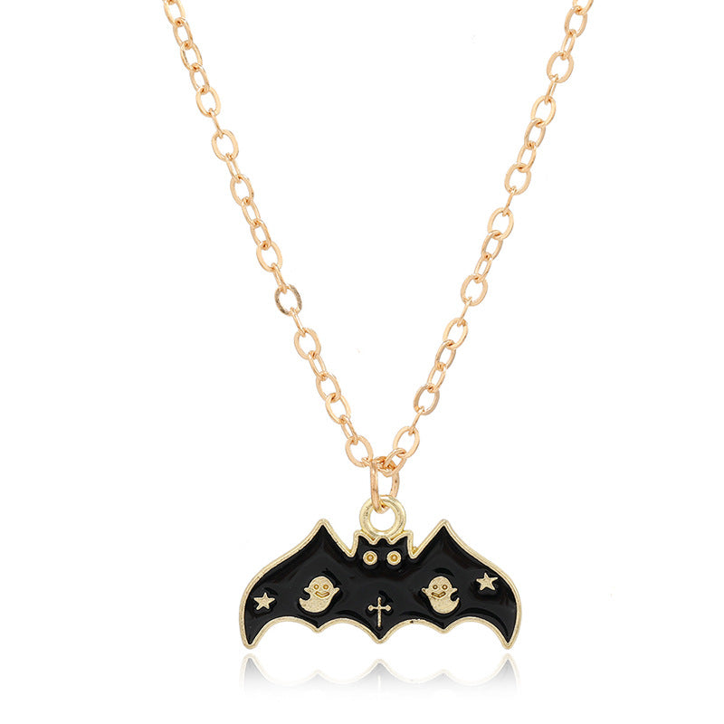 Wholesale Retro Exaggerated Ghost  Ghost Mask  Necklace